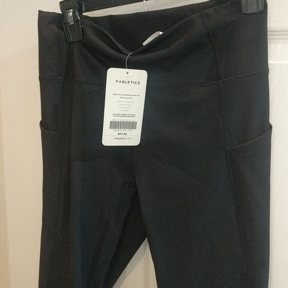 Fabletics black leggings sz L nwt